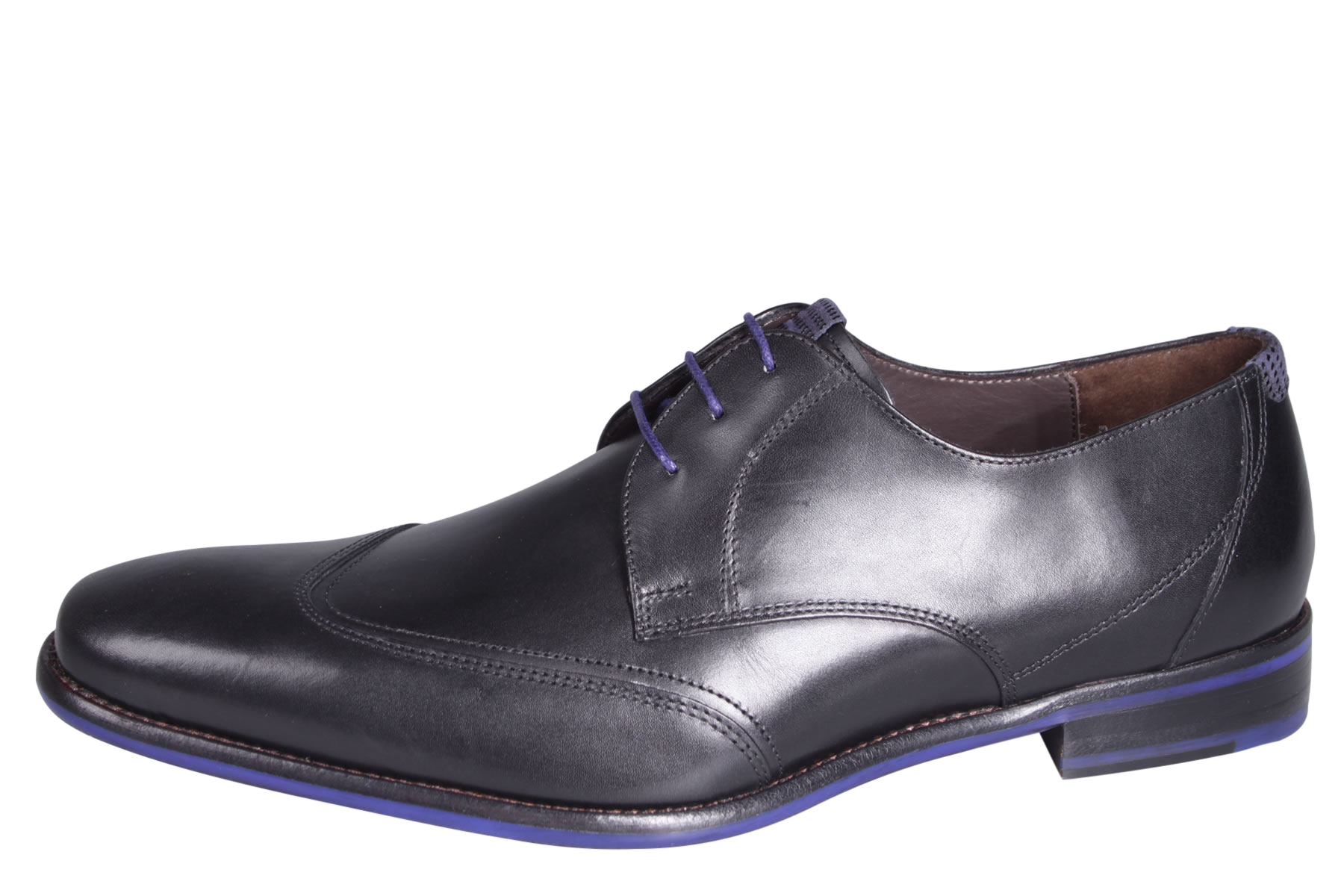 Floris van Bommel SFM-30173-10-01 De Stijler Veterschoenen zwart