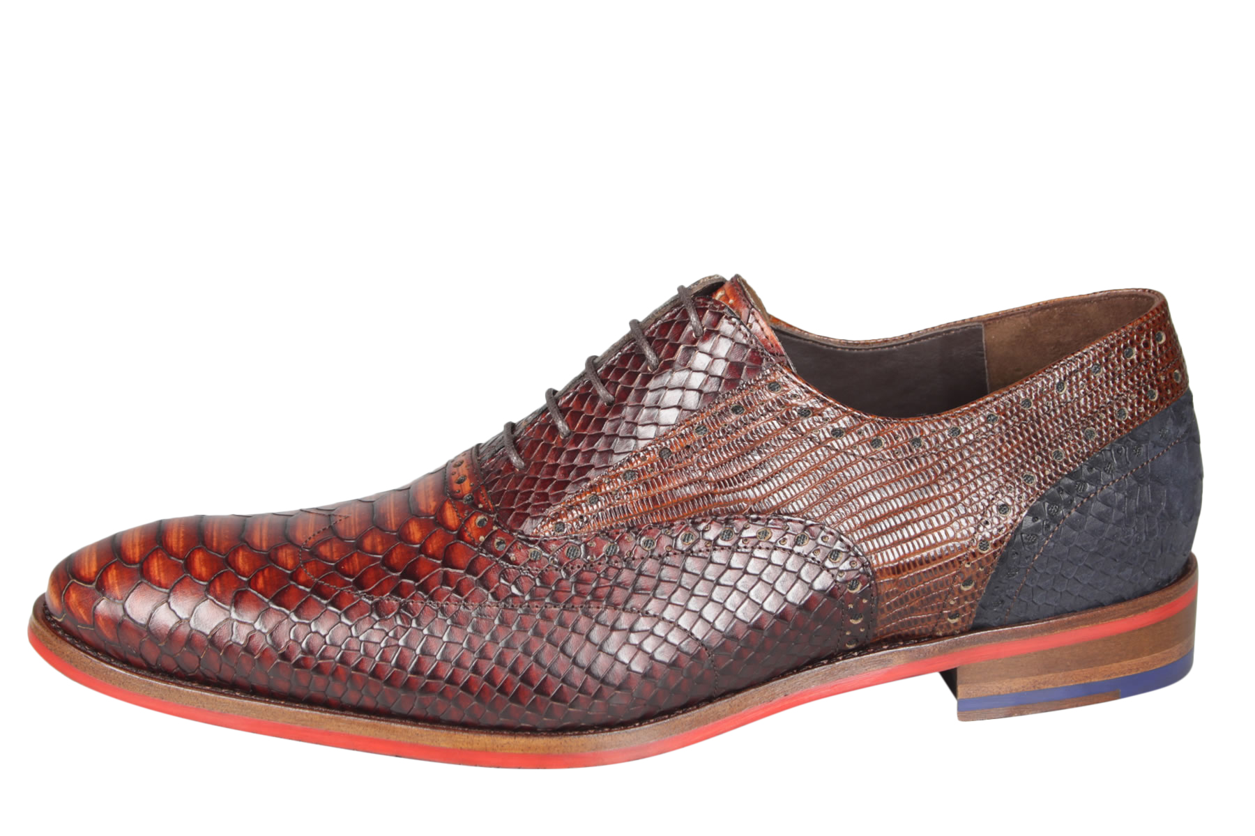 Floris van Bommel Floris Dressed DarkCognac Snake 19104/16 online bestellen  | Oxener Schoenen