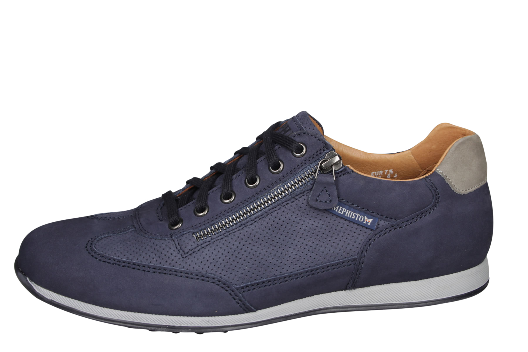 Mephisto Leon Blauwe Sneaker Wijdeman Heren Comfortschoenen