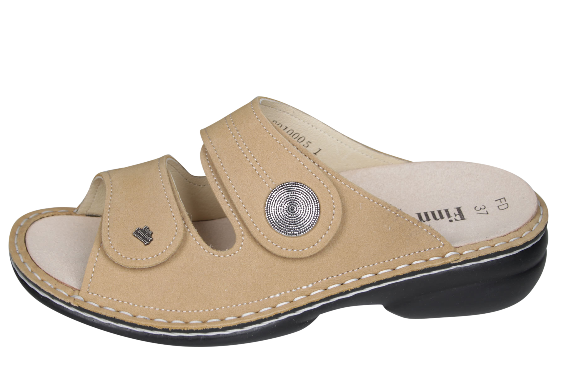 Finn Comfort Sansibar open sandalen voor dames, wit/wit., 39 EU