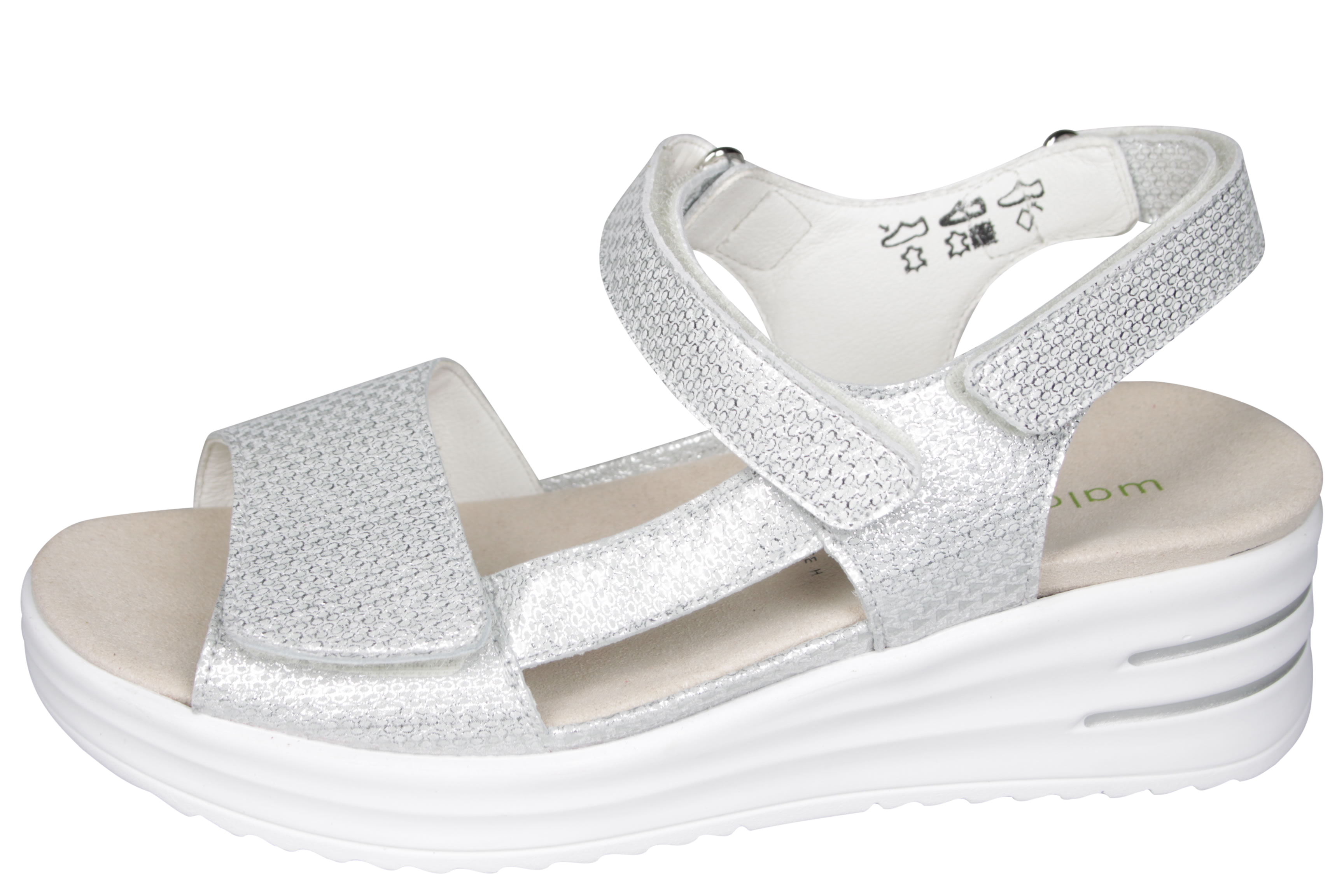 Waldlaufer 795008 Dina Zilveren Sandaal | Wijdeman Dames Comfortschoenen