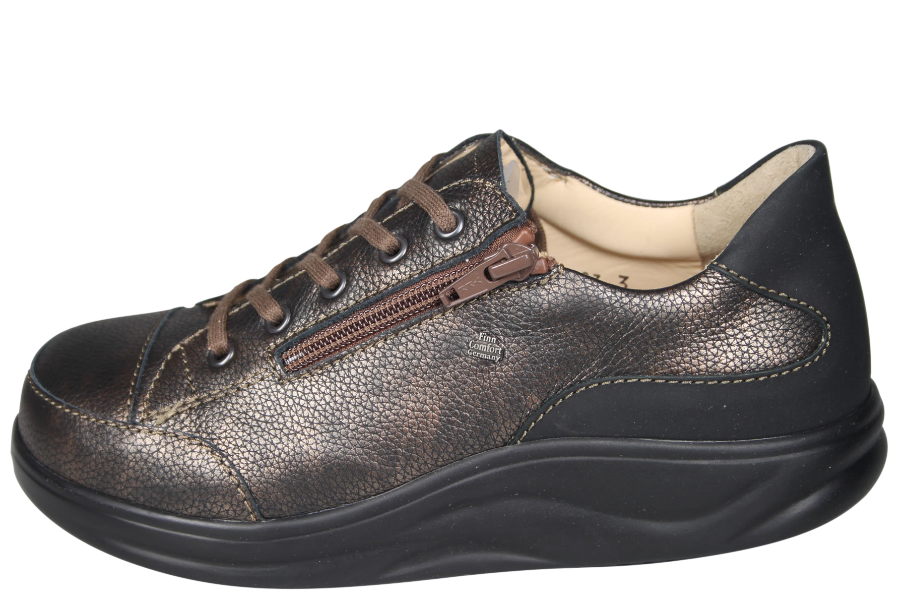Duふぃ Finn Comfort Finnamic 2974 Hachiouji Bronzen Veterschoen