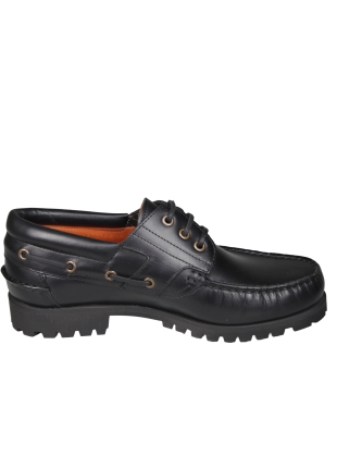 van Bommel Boat Shoe van Bommel Boat Shoe SBM-30002-10-01 Zwarte Bootschoen