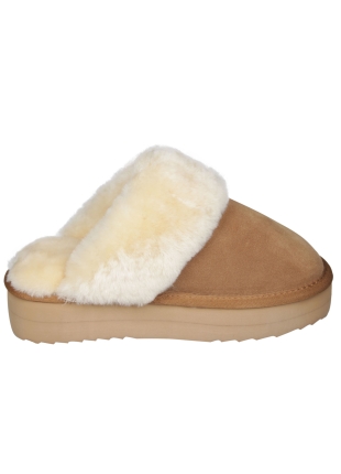 Warmbat Warmbat Fls3710 Flurry plateau Cognac Pantoffel